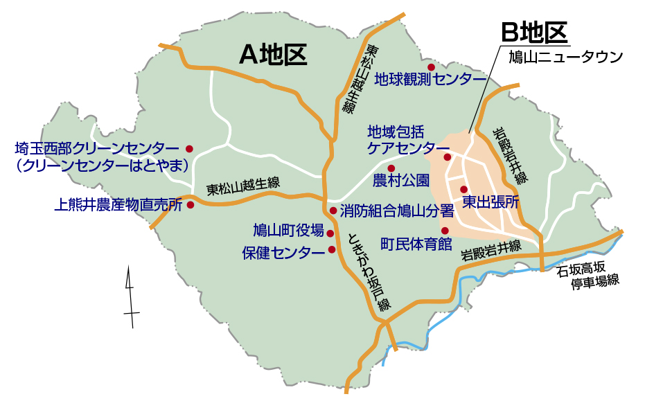 鳩山町地図